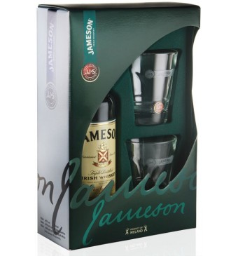 Jameson  0.7 l dárková kazeta se skleničkami