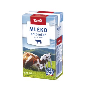 Trvanlivé mléko polotučné 0.5l